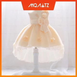 MQATZ Vestido De Baptizado Recém-Nascido Bebê Menina Princesa Flor 3-24 Meses L1866XZ