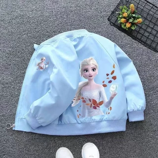 100-150cm Meninas Elsa Princesa Da Neve Casaco De Capuz Fino Para 2-12 Anos De Idade