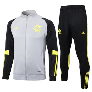 2024/25 Flamengo Fato De Treino Grey Tracksuit Jaqueta De Manga Comprida Jogging Sportswear & Calças Longas S-2XL