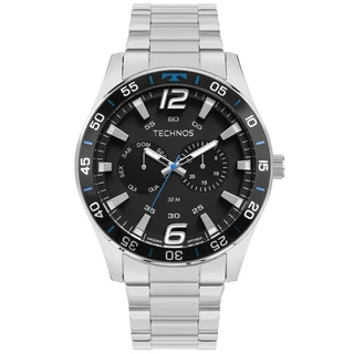 Relógio Technos Masculino Racer Prata - 6P25BW/1P