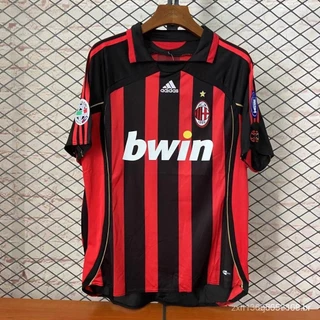 2006/07AC Milan casa camisa retro futebol uniforme QLS2