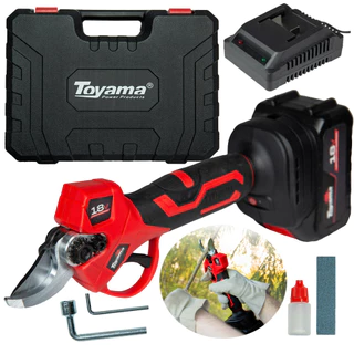 Tesoura Elétrica de Poda Portátil Brushless 25mm de Corte Bivolt 110v 220v Maleta Toyama em Oferta na Shopee