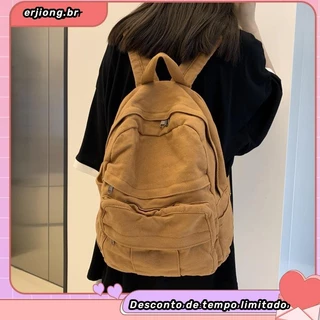 Mochila De Lona Vintage De Alta Qualidade Viagem Masculina Multi Pocket Man Boys 2023 Nova Bolsa Escolar Feminina Para Meninas Adolescentes