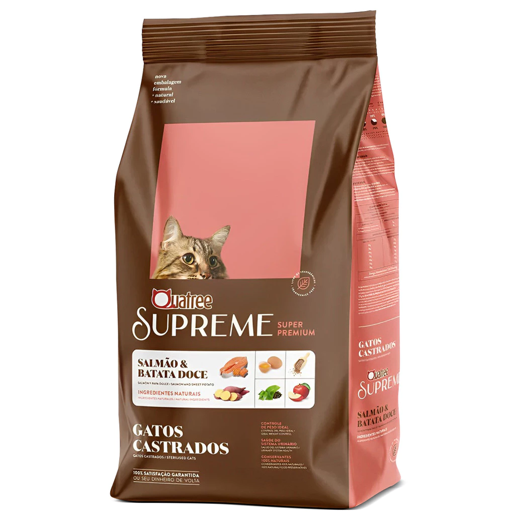 Imagem do produto Ração Quatree Supreme 10kg Gato castrado Salmão/Batata Doce no catálogo Master Pet