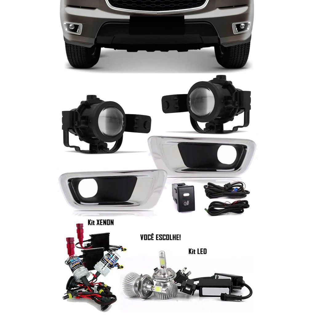 Kit Farol De Milha Neblina Chevrolet S S E Trailblazer Kit Xenon