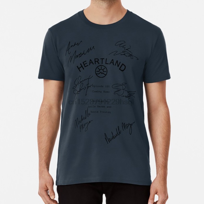heartland Script Camiseta Âmbar marshall michelle morgan shaun johnston ...