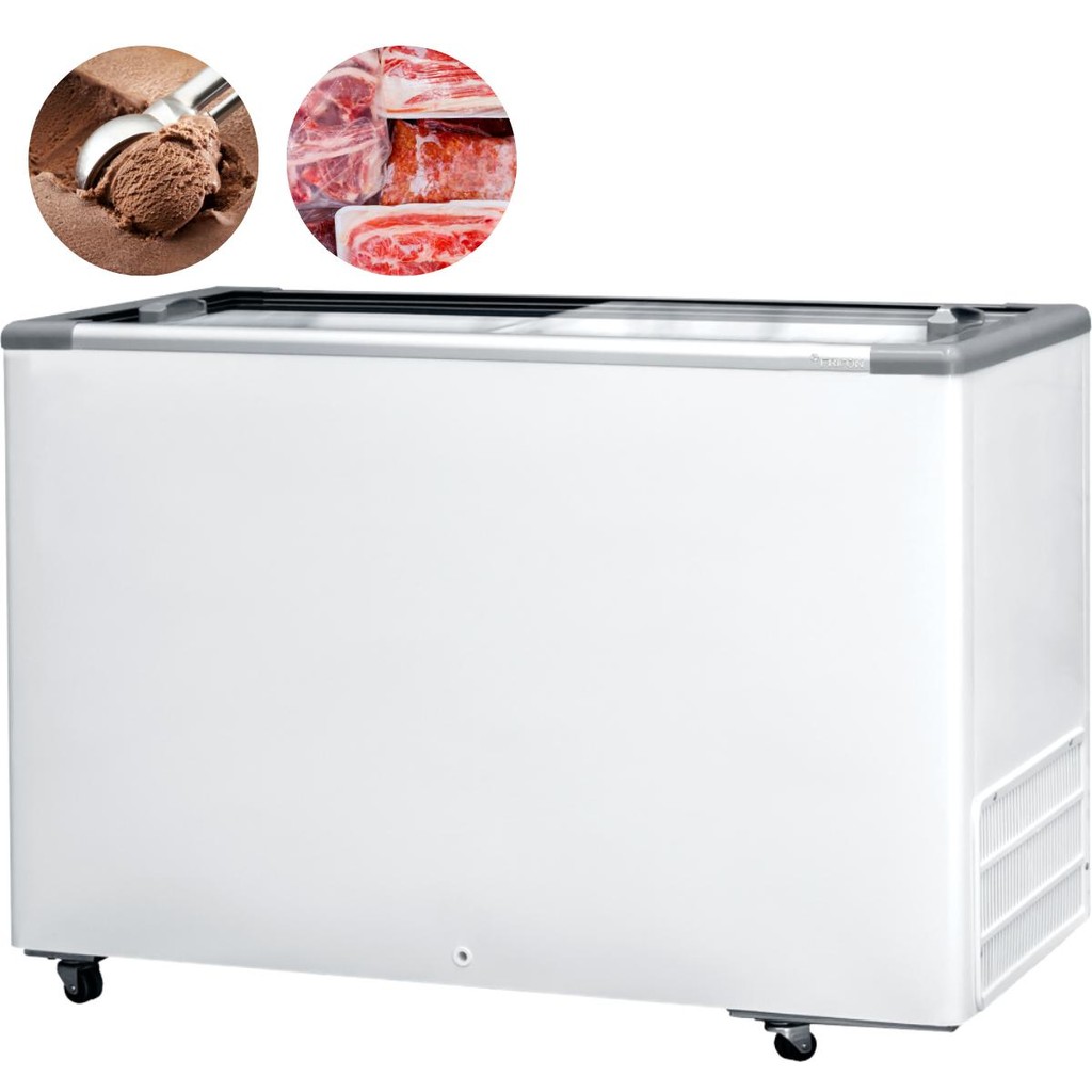 Freezer Horizontal 411 Litros Tampa de Vidro Deslizante HCEB411