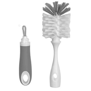 Escova Mamadeira Com Limpador De Bico Cinza 15293 - Buba