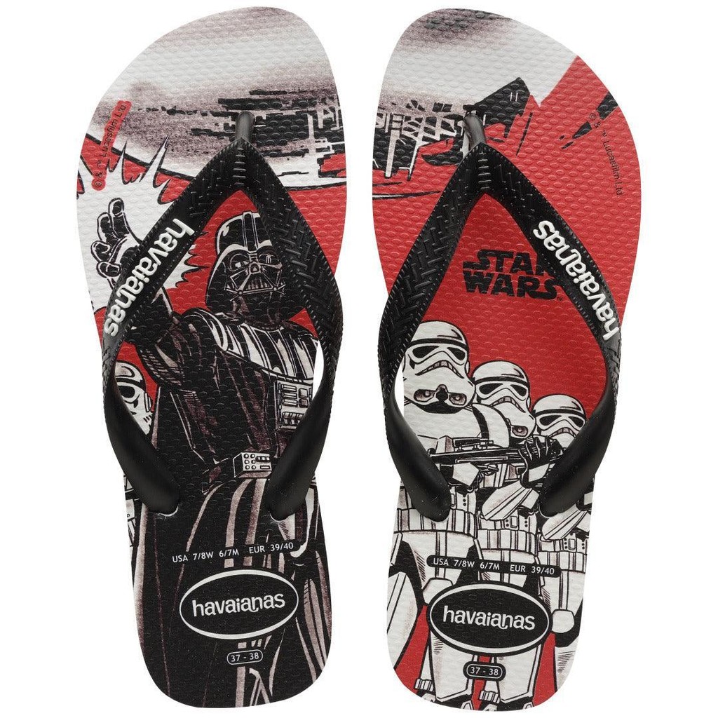 Chinelo Havaianas Star Wars Preto Branco
