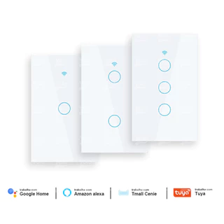 Botões Smart WiFi Switch 1/2/3-Controle De Toque E Voz (Alexa/Google) | Entrega Rápida