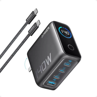 Carregador Anker Zolo 140W USB-C , Para Laptop , Carregamento Rápido Vários Dispositivos De 4 Portas , Adaptador De Ener