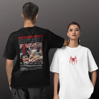 Kit de 2 Camisetas Casal Homem-Aranha Spider 100% Algodão 