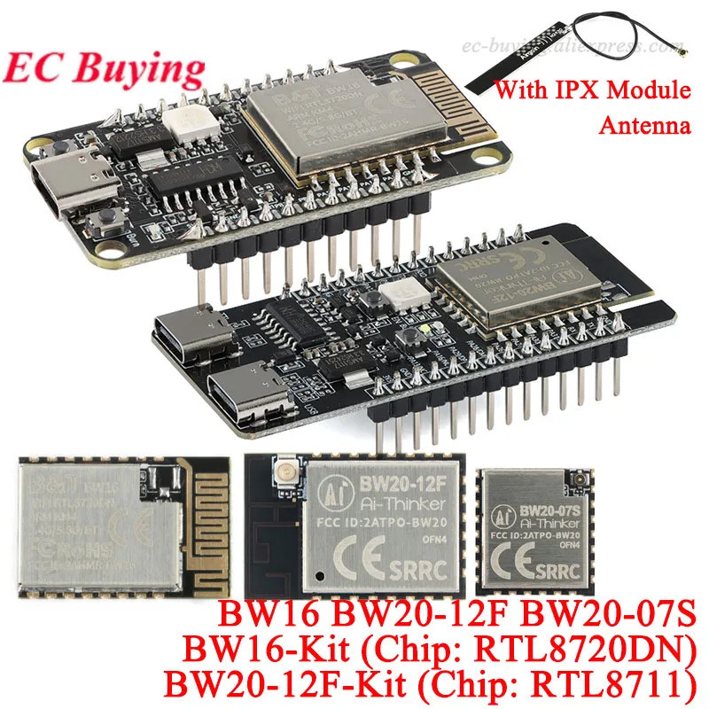 BW16-Kit RTL8720DN BW16 BW20-12F BW20 07S RTL8711 Módulo Sem Fio WiFi ...