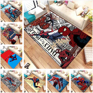 Marvel Homem Aranha Anime Quarto Infantil Divertido Tapete Impresso Sala De Estar Sofá Área De Rastejante Absorvente De Água Anti-Derrapante Personalizável-66
