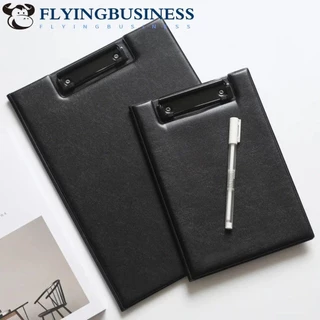 Pasta De Arquivo FLYINGBUSINESS , A4/A5 Placas De Grampos Pretas , Placa Dura De Alta Qualidade Vertical PU De Couro Para Escrita Reunião De Negócios