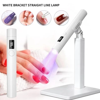 Lâmpada de Manicure Branca com Suporte de Tela 360 Graus Rotativa e Aquecimento Multifuncional