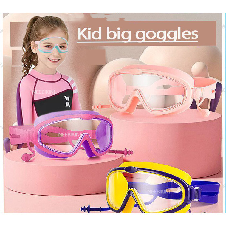 A13B Crianças Óculos De Natação Grandes Lentes De Vidro Para Menino Menina berenang budak kanta mata besar kanak