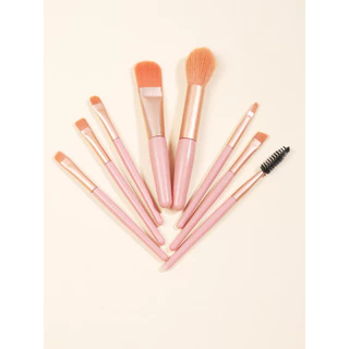 Damasco Cor 8 Macaron Mini Conjunto de Escova de Maquiagem Macaron Blush Portátil Eyeshadow Blush Conjunto Completo Escova de Beleza para Iniciantes
