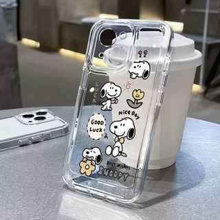 Capa De Celular Para Xiaomi Mi 14 13 12 Pro 13T 12T Poco C65 M6 F6 X6 X5 F5 X3 11 Lite 5G NE Desenho Animado Snoopy Flexível Transparente