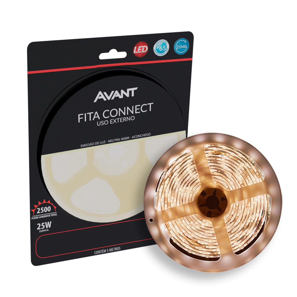 Fita Led Connect 5w 5m 4000K 220V Tensão Direta - Avant