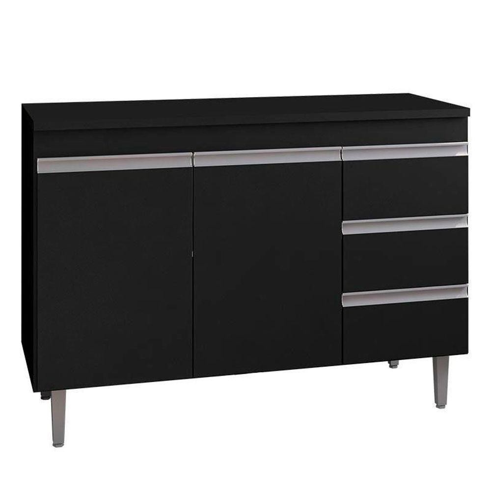 Balcão De Pia Andréia 100 Cm Preto - Ajl