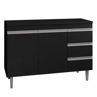 Balcão De Pia Andréia 100 Cm Preto - Ajl