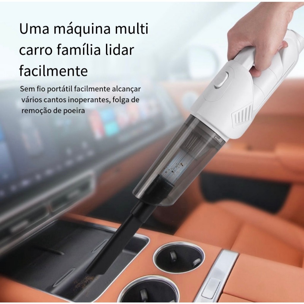 Aspirador De Pó Sem Fio Portátil Limpeza Manual Uso Domestico USB DE PÓ ...