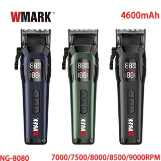 WMARK NG-8080 Clipper Profissional De Cabelo 9000RPM Tesoura De Barbear Recarregável De Quatro Velocidades 4600mAh De Duração Contínua Da Bateria