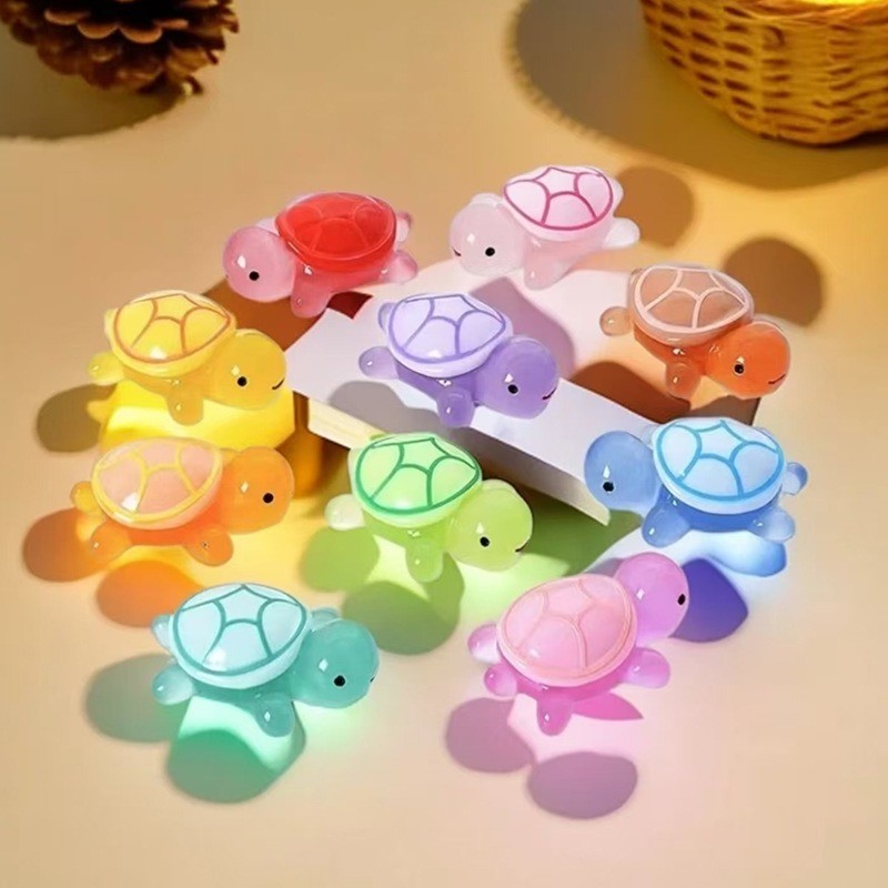 40 Mini Animali Marini In Resina – Set Creature Oceaniche Luminose E Colorate – Per Acquario, Giardino Delle Fate, Diorama, Bomboniere E Fai Da Te - 4