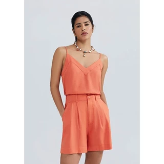 Shorts Feminino Em Alfaiataria Com Linho Hering
