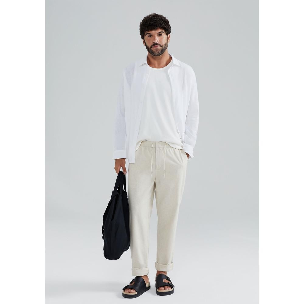 Calça Masculina Reta Com Linho Hering