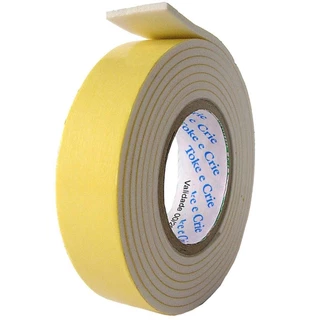 Fita Adesiva Espuma Banana Dupla Face 19mmx1,5M Toke e Crie - 1, 2, 3, 4 ou 5 unidades