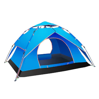 Barraca de camping de alta qualidade para 3-4 Pessoas, À Prova D ' Água Dupla-Camada 2 portas, instalação gratuita em Oferta na Shopee