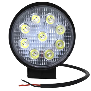 Farolete De Milha Led Redondo 9 Leds 12v 24v 27w