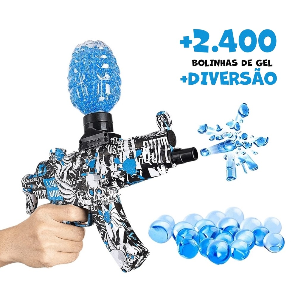 Arminha De Gel Metralhadora Eletrica Ak47 + 2400 Bolinhas De Gel ...