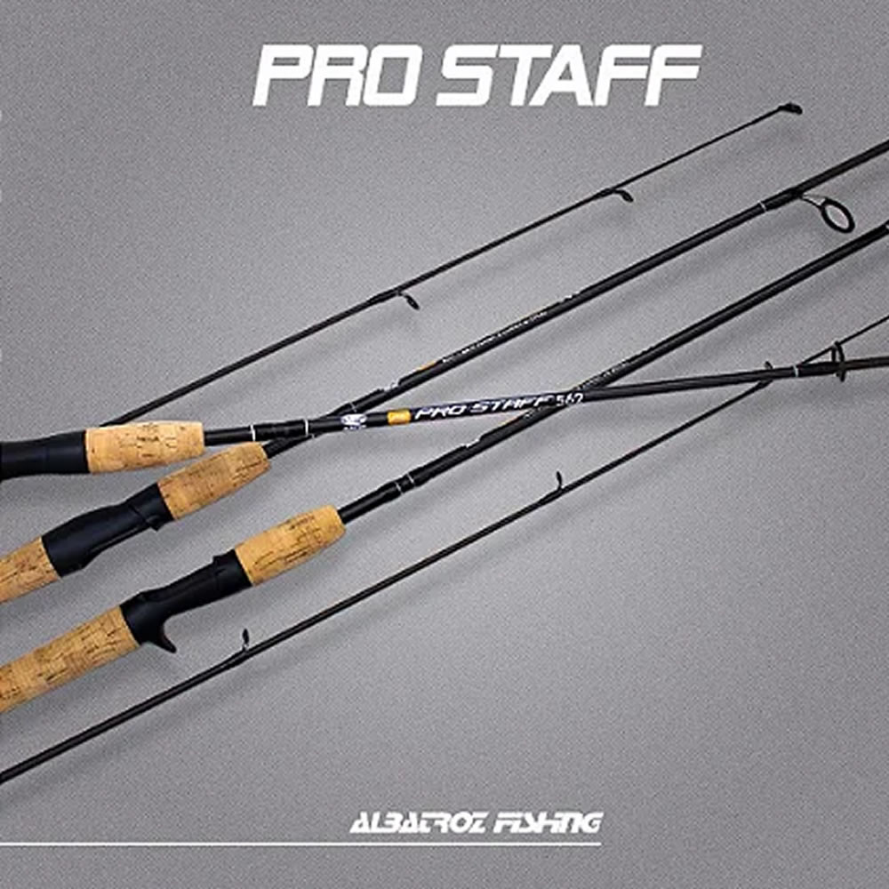 Vara Carbono Pro Staff Pesca Carretilha 2 Partes Albatroz 1,60m, 1,68m e 1,80m - 17 e 20 lbs