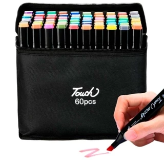 Kit de Marcadores Multiuso: 60 Peças Coloridas para Uso na Escola