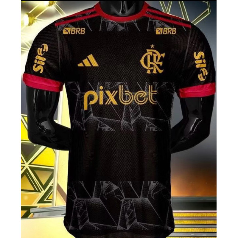 Camisa Camiseta do Time do Flamengo Preto e Dourado 2024/25 | Shopee Brasil