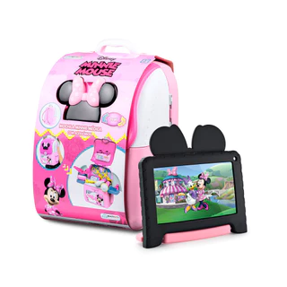 Combo Tablet Infantil Multi Minnie 7 Pol 4GB RAM 64GB + Case + Mochila Kit Play Set Minnie Médico - NB4144K em Oferta na Shopee
