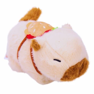 Pulseira Pelúcia Bege Capivara C/ Som e Luz  - BBR Toys