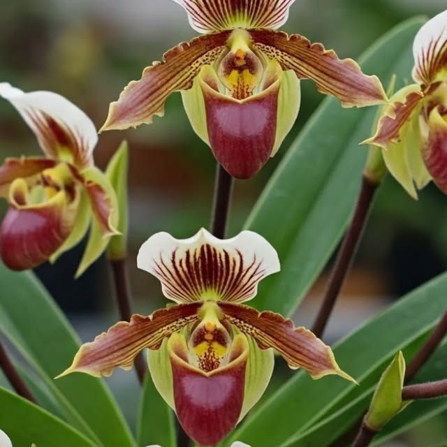 Orquídea Paphiopedilum Maudiaie Red100 - imagem 1