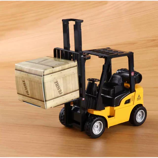 Mini Empilhadeira de Fricção com Acessórios - Veículo De Brinquedo Modelo Carrinho de Construção