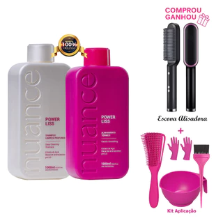 Power Liss Progressiva Kit Shampoo + Ativo 1 Litro Ganhe Escova Alisadora e Kit Aplicação em Oferta na Shopee