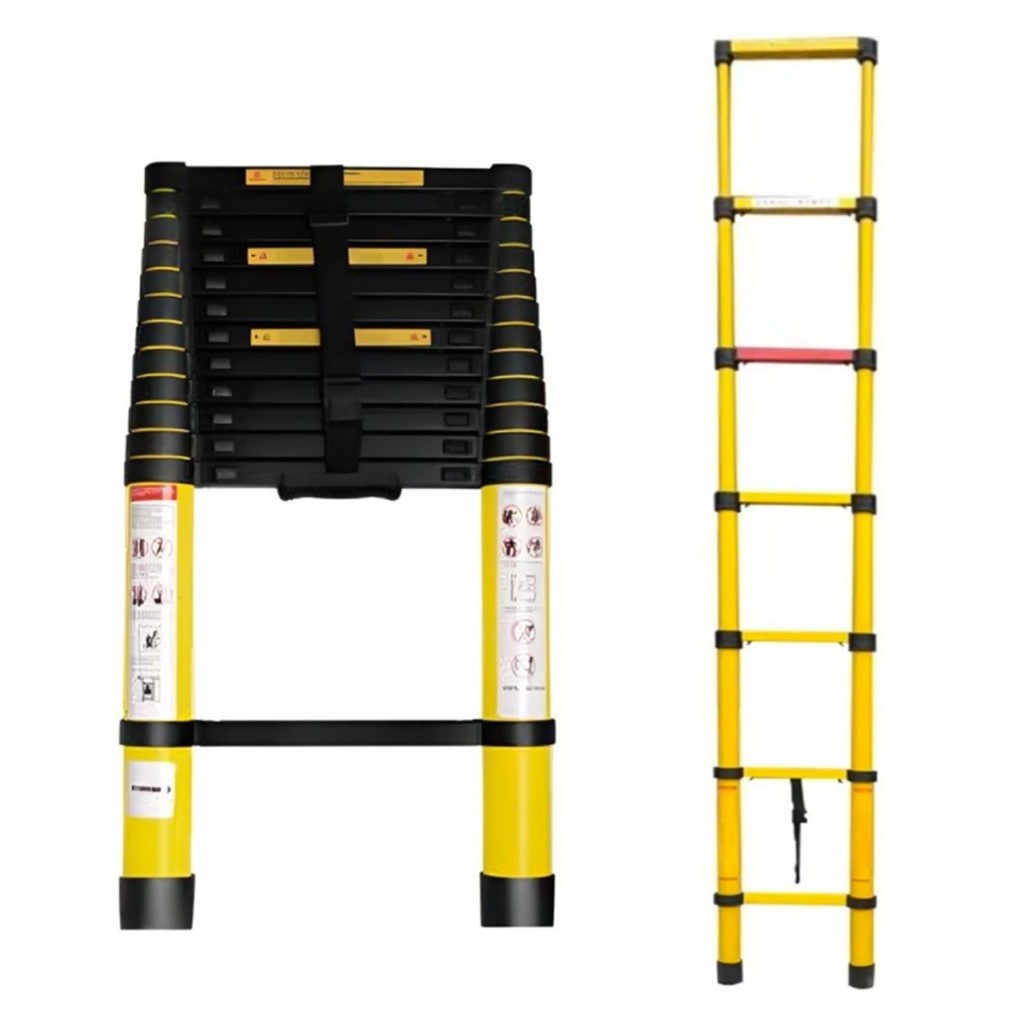 Escada Telescópica Multifuncional 3.2m 150kg Prática E Muito Segura ...