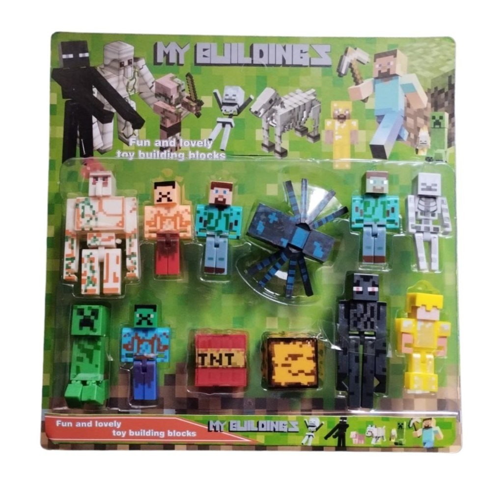 Kit Bonecos Minecraft Cavalo Cartela 12 Peças Oferta | Shopee Brasil