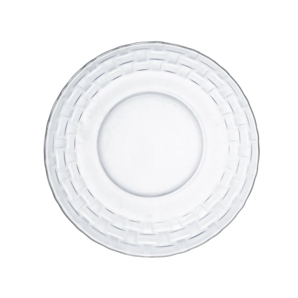 Prato Fundo Trama em Vidro 22cm - Hauskraft