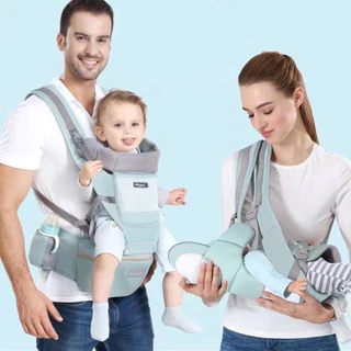 Banco De Cintura Para Bebê Canguru Bebe Passeio Varias Cores Mochila Infantil Hipseat Carrier em Oferta na Shopee