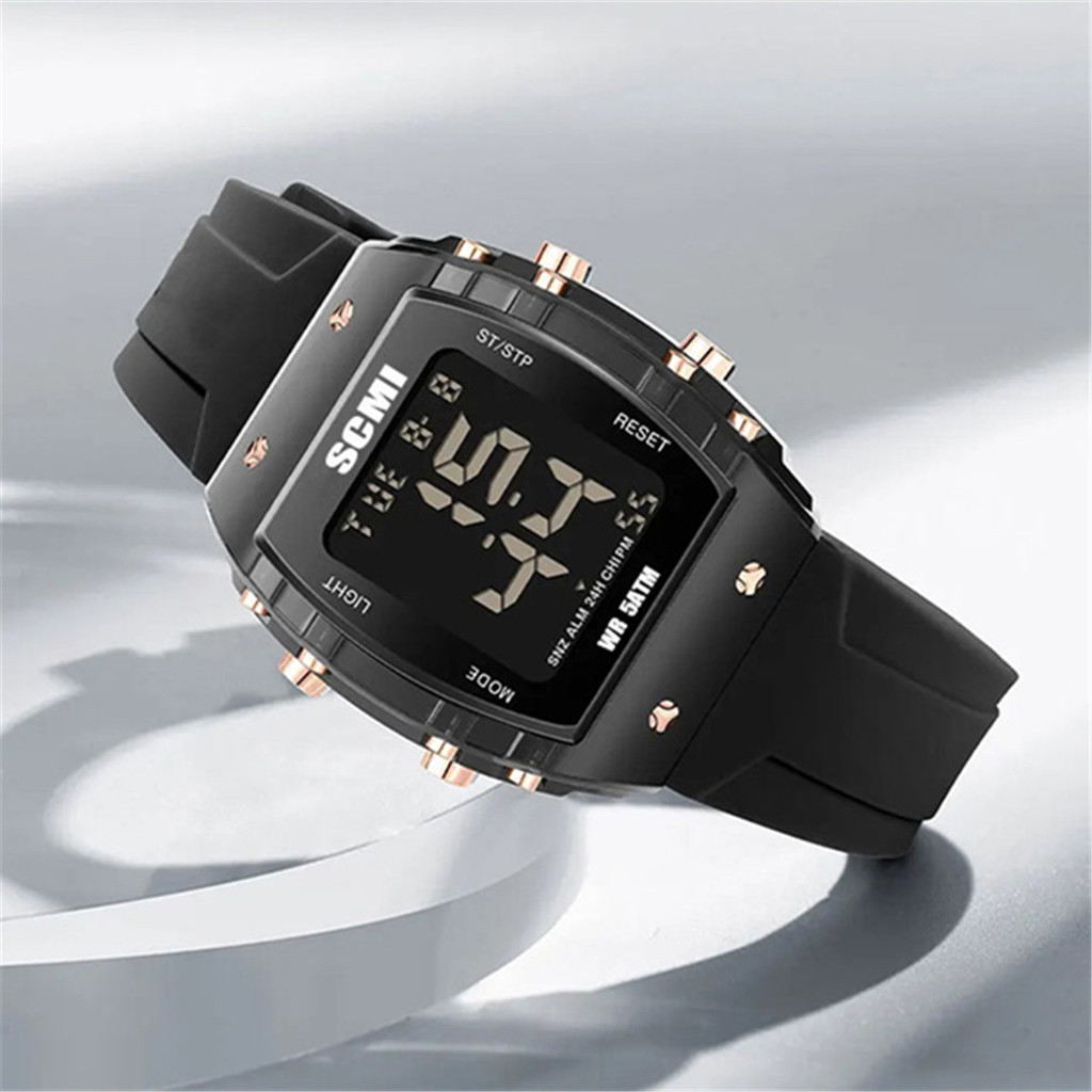 Relógio Eletrônico Digital À Prova D'água 50 Metro LED Quadrado de Moda Relógio Eletrônico Digital de Casal de Estudantes Adultos Smart