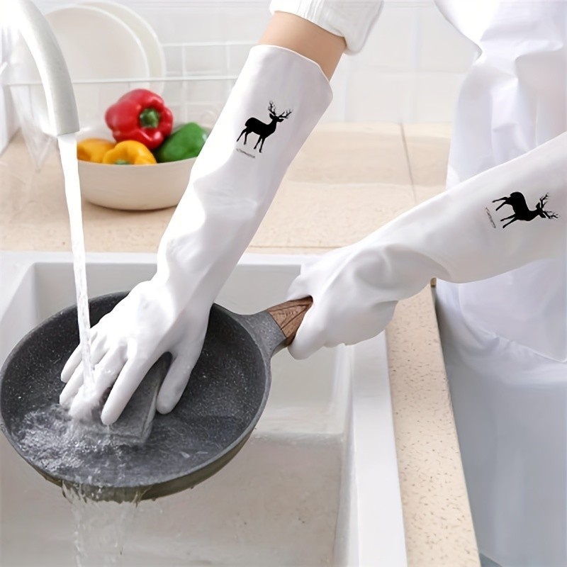 Luvas de Cozinha Duráveis para Lavagem de Louça e Roupas Impermeáveis ...