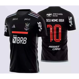 NOVA Camisa do Time do Flamengo Preto Reflete Lançamento 24/24 Mega Promoção + QUALIDADE ALTA !! + ENVIO IMEDIATO